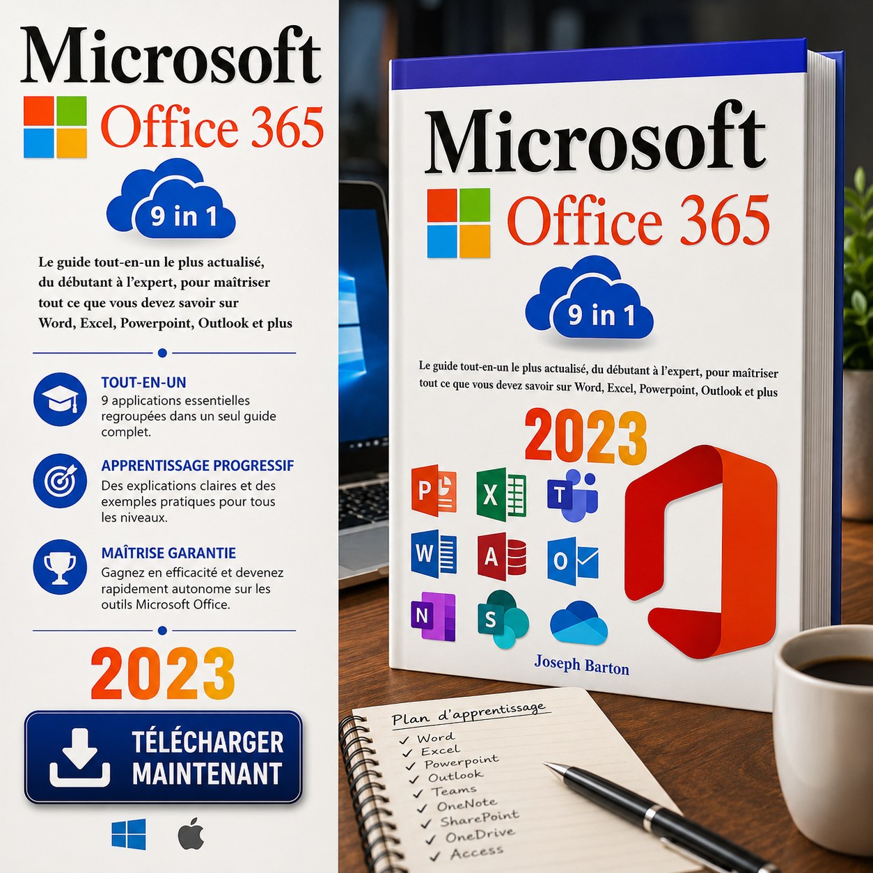 Microsoft Office 365 [9 en 1] Le guide tout-en-un le plus actualisé, du débutant à l’expert, pour maîtriser tout ce que vous devez savoir sur Word, Excel, PowerPoint, Outlook et plus